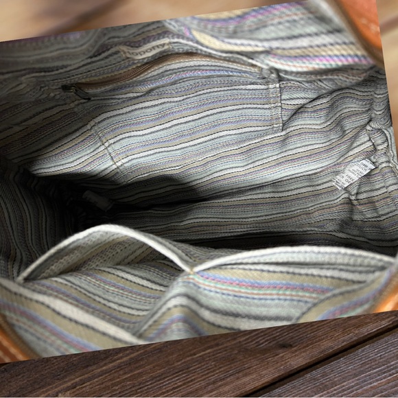 Fabulous Duffel Unisex genuine Cowhide Leather XL travel weekender patched - Picture 14 of 14